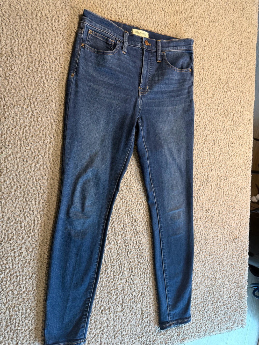 Madewell Skinny Jeans in Dark Blue Wash